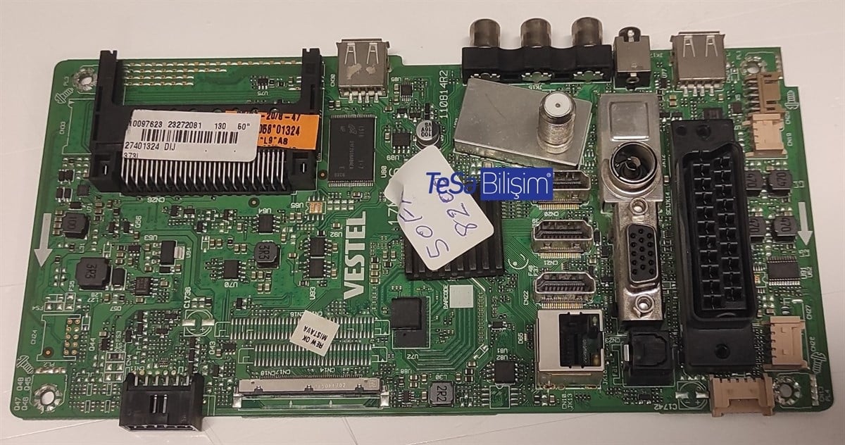 17MB96, 23272081, 10097623, VES500UNVL-3D-S01, LC500DUE SF R1, VESTEL 50FA8200, ANAKART, MAINBOARD