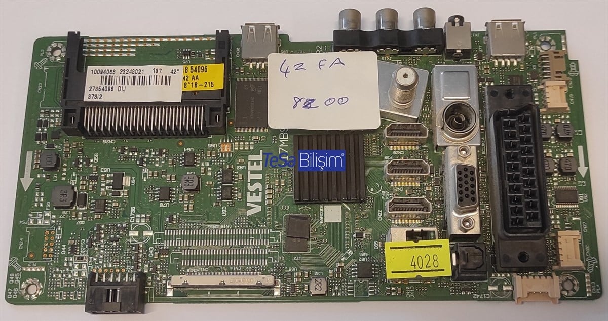 23248021, 23238218, 17MB96, VES420UNVL-3D-S02, VESTEL 42FA8200, MAINBOARD, ANAKART
