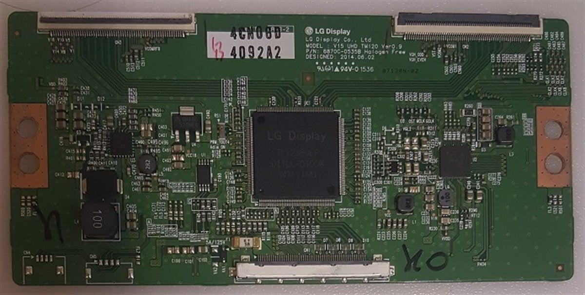 6870C-0535B, V15 UHD TM120 VER0.9 , LG T-CON BOARD