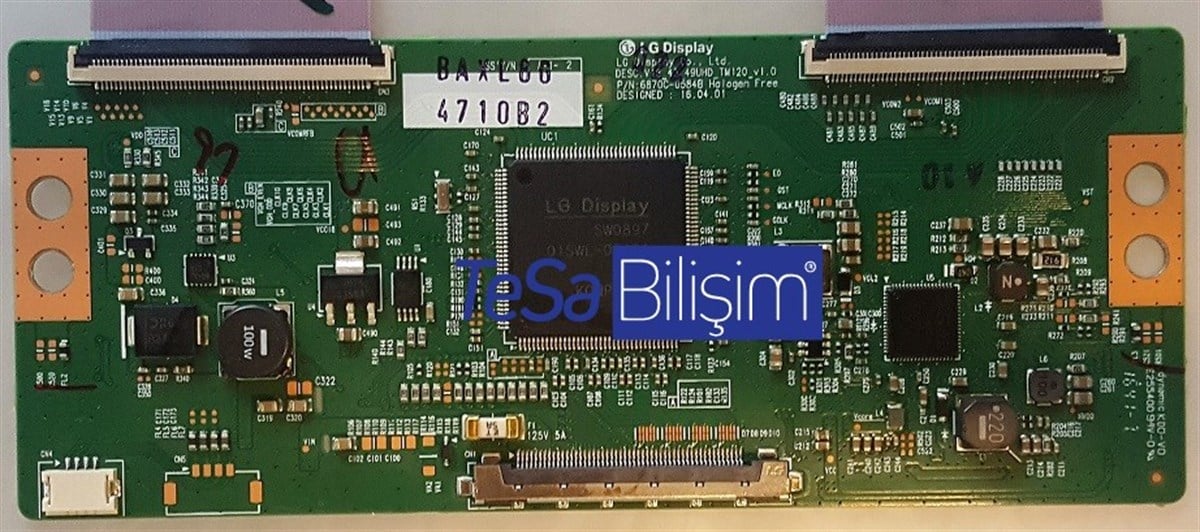 6870C-0584B, V16_43_49UHD-TM120_V1.0, LG 49UH610V T-CON BOARD