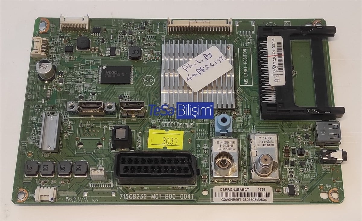 715G8232-M01-B00-004T, CBPRGNJBABCT, 703TQGPL0214, PHILIPS 49PFS4132/12, ANAKART, MAINBOARD