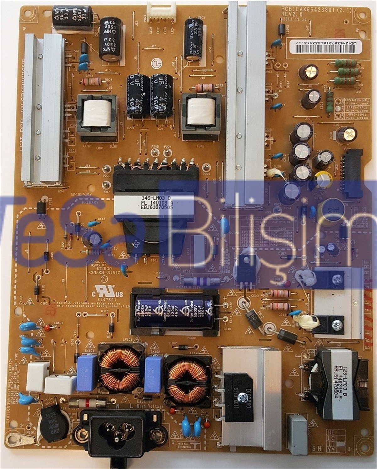 EAX65423801(2.1), LGP55-14PL2, LG 55LB580V-ZM BESLEME KARTI