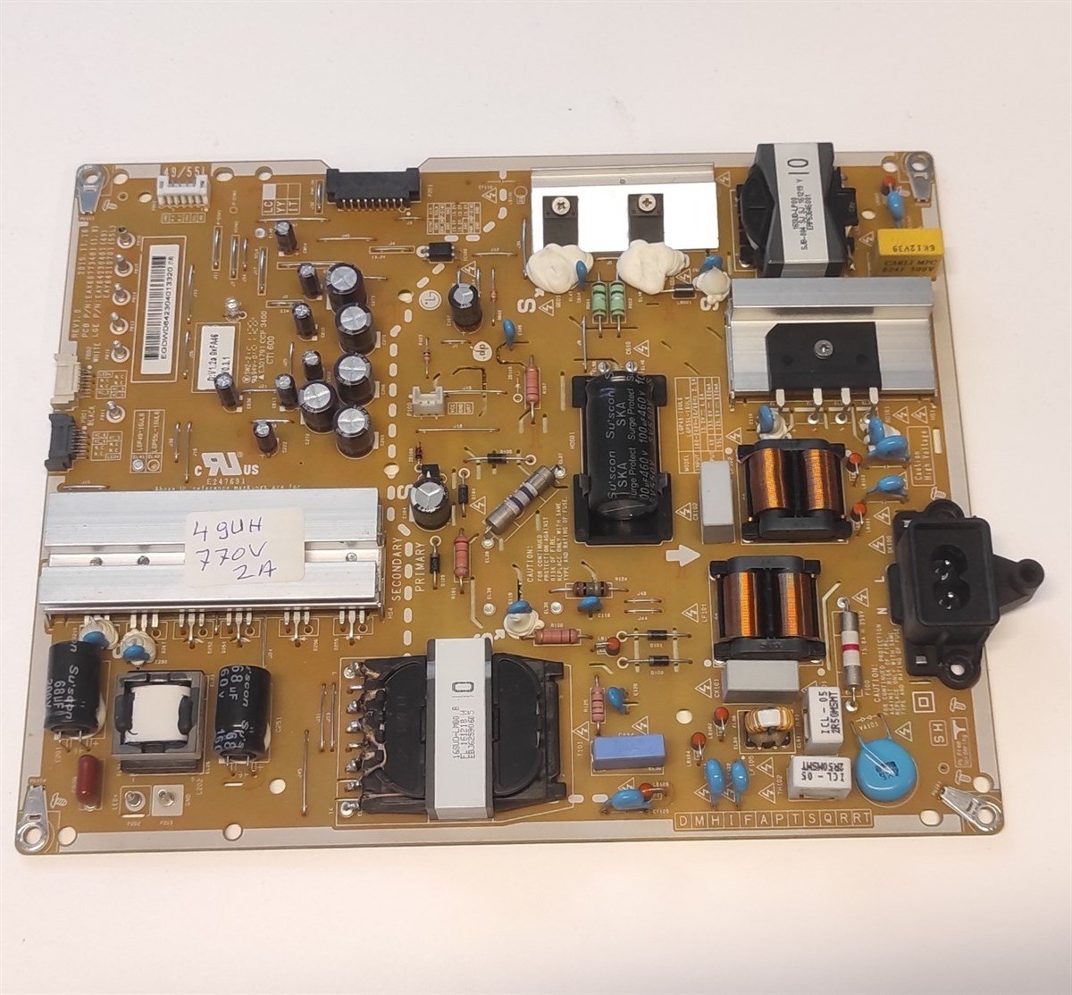 LG 49UH770V BESLEME KARTI, EAX66773401 (1.8), EAY64230401 (49), LGP49-16UL6