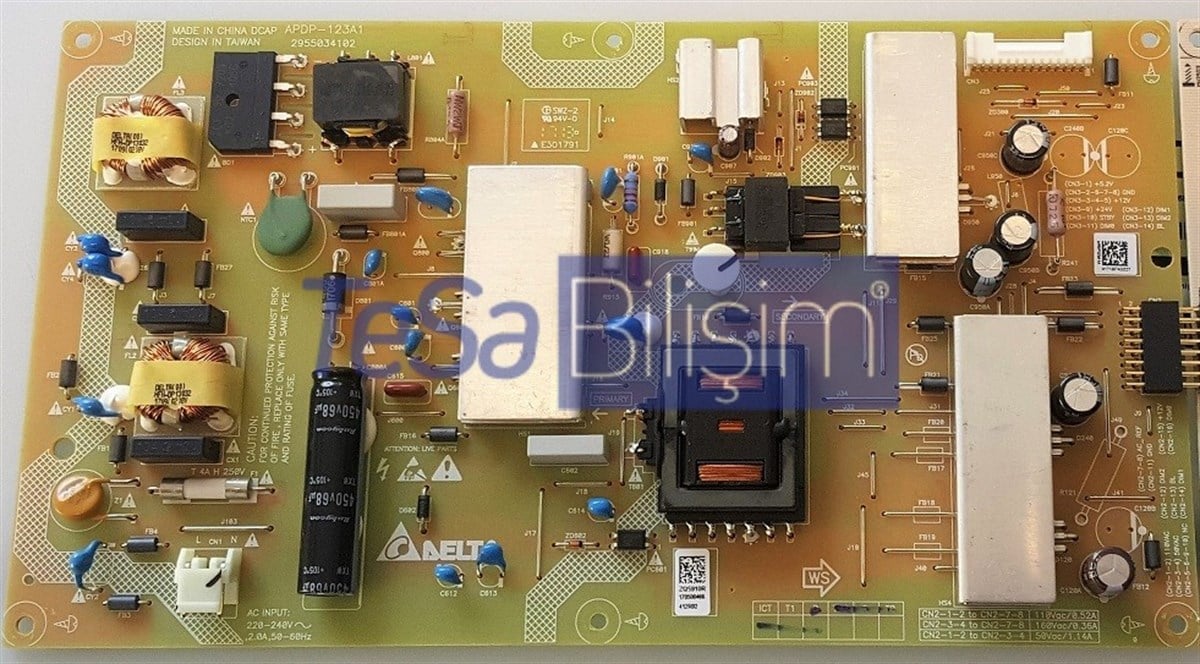 ZQS910R, APDP-123A1, 2955034102, BEKO B49L 6760 5B BESLEME KARTI