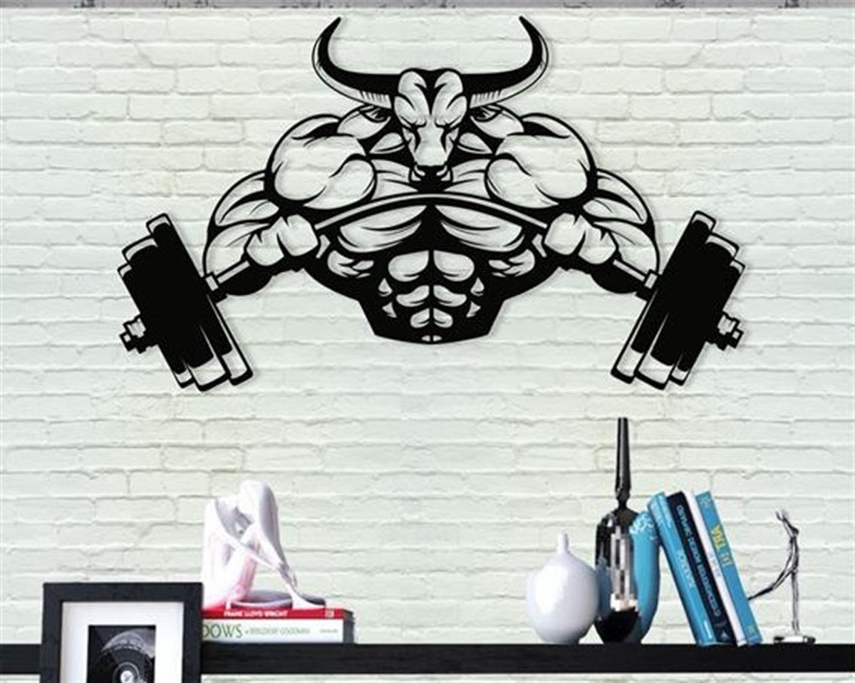 Bull GYM Décoration Murale en Métal