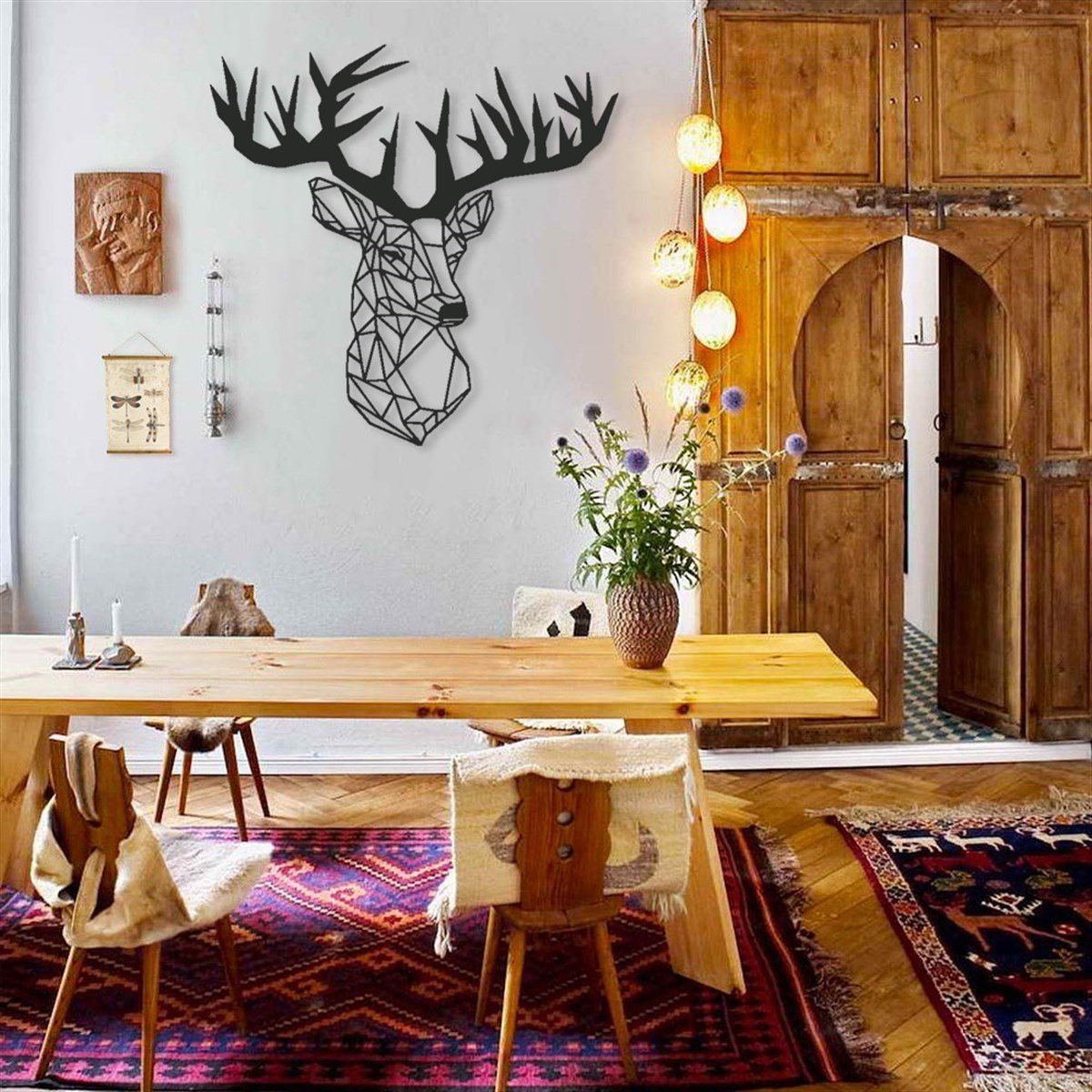 Cerf Décoration Murale Metallique