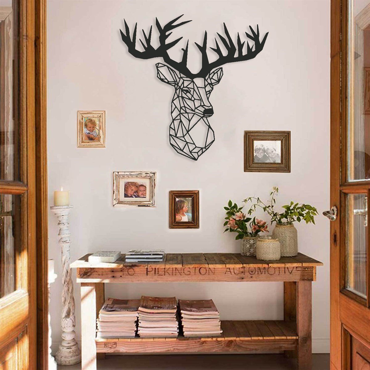 Cerf Décoration Murale Metallique