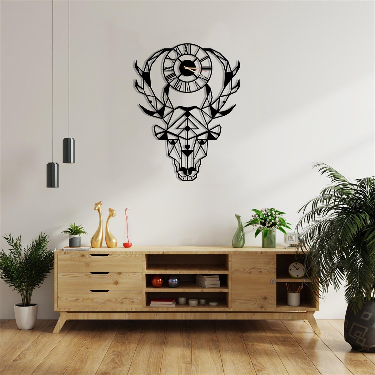 Cerf2 Horloge Murale