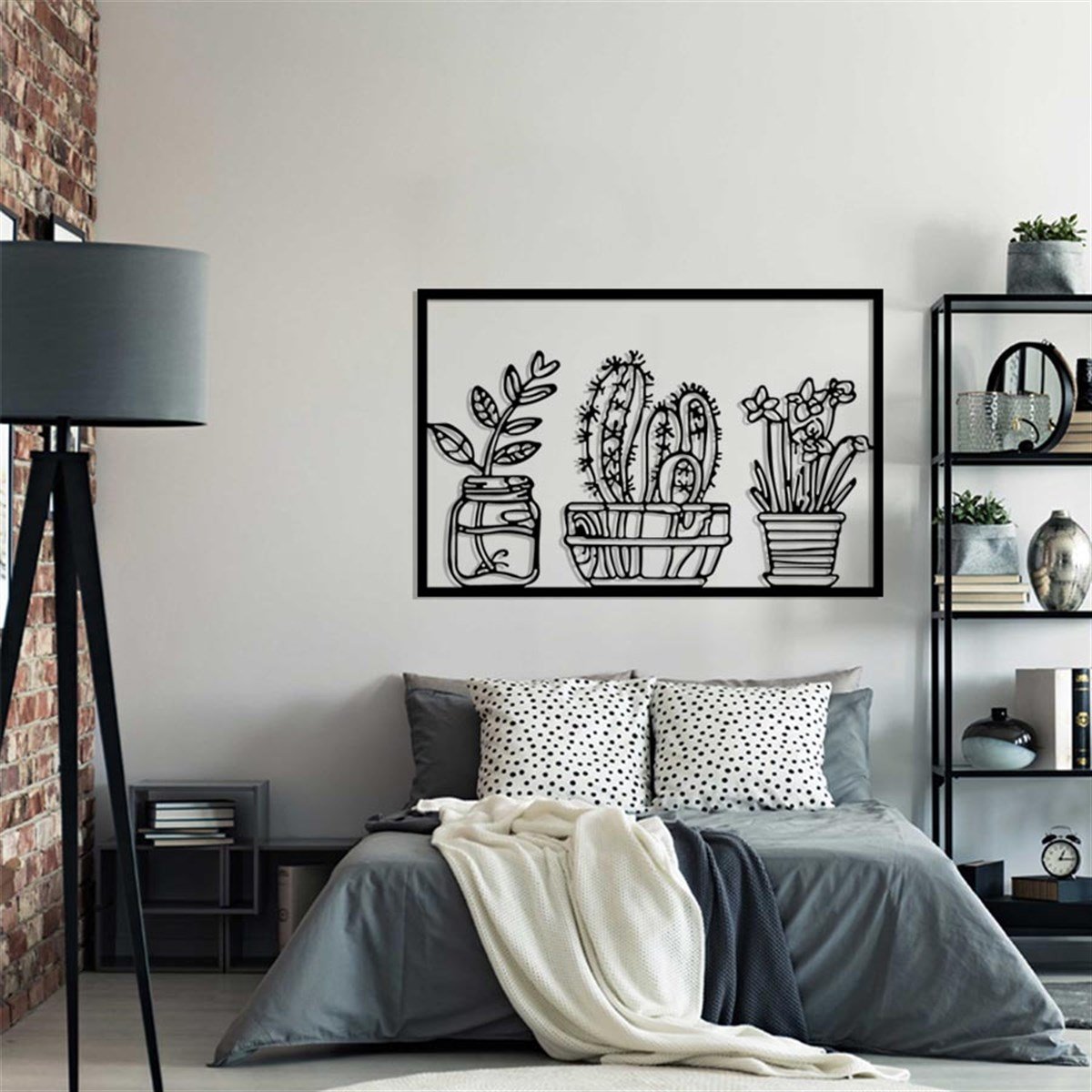 Ensemble de 3 cactus Décoration Murale Metallique