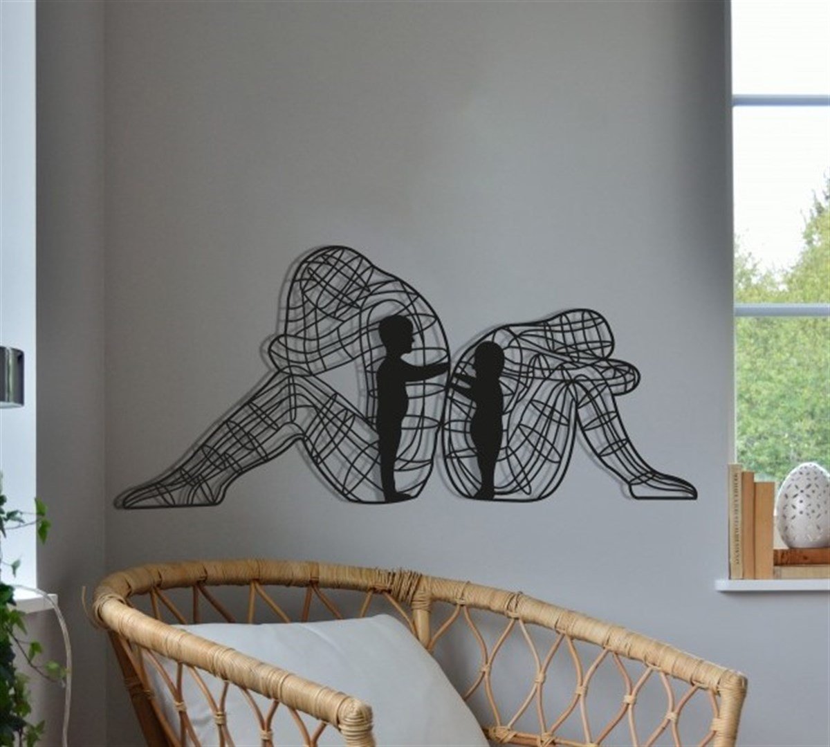 Love Statue Décoration Murale en Métal