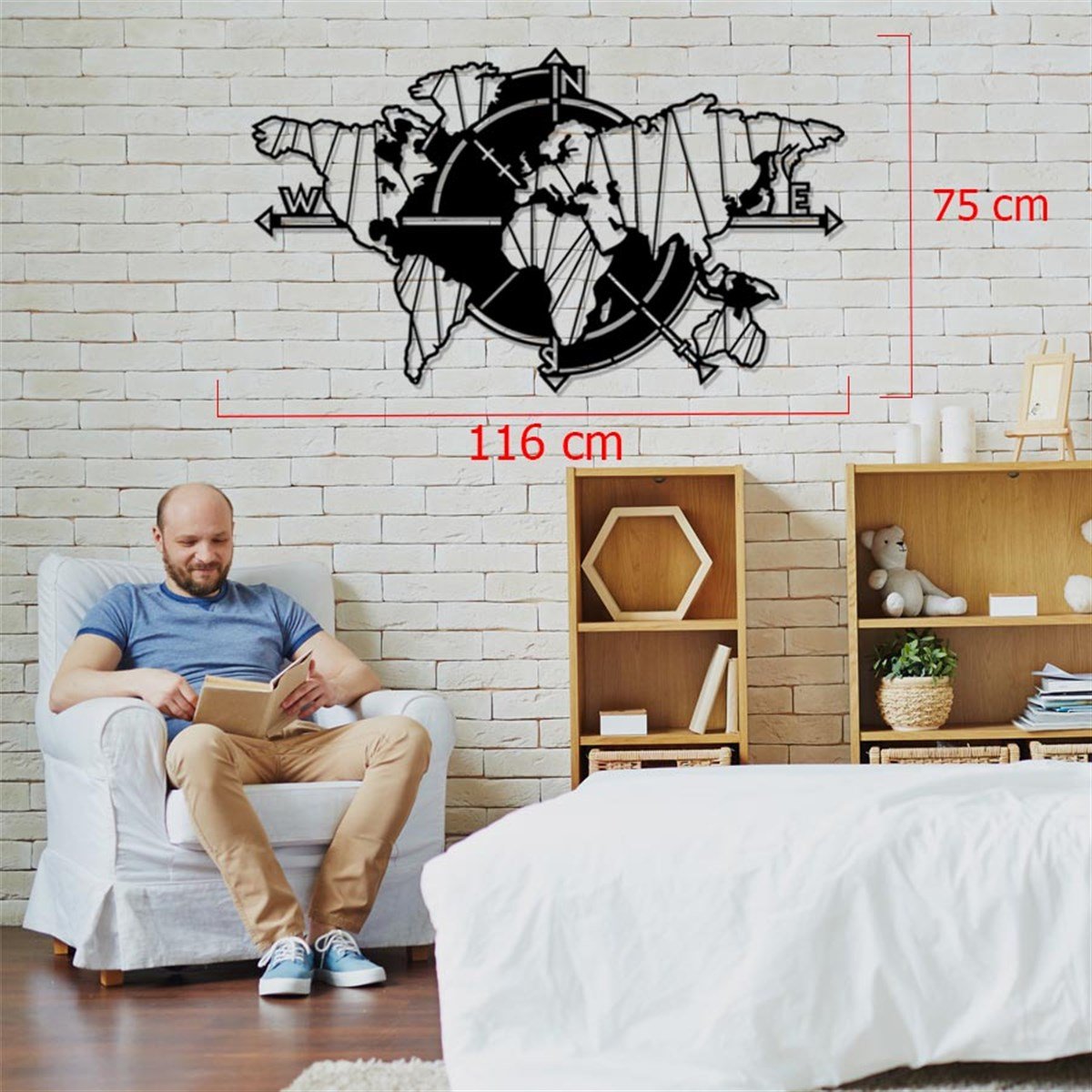 Map Of Life-4 Décoration Murale Metallique