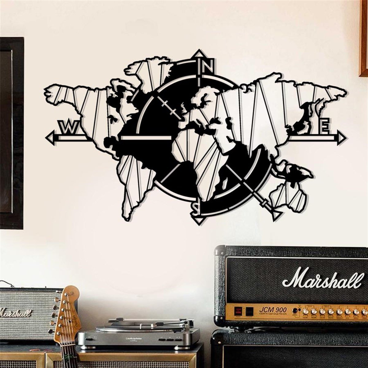 Map Of Life-4 Décoration Murale Metallique
