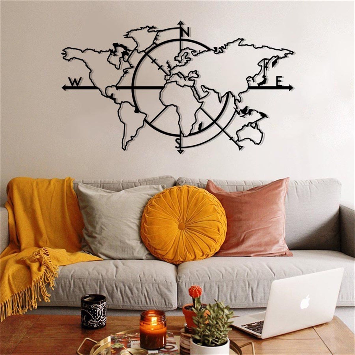 Map Of Life Décoration Murale Metallique
