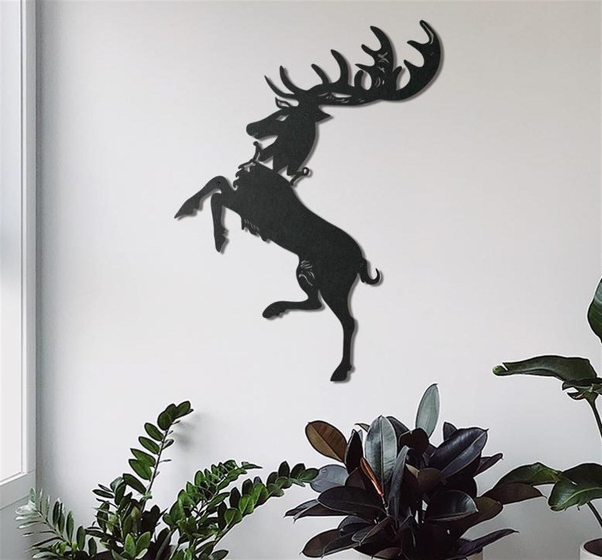 Reindeer Décoration Murale en Métal