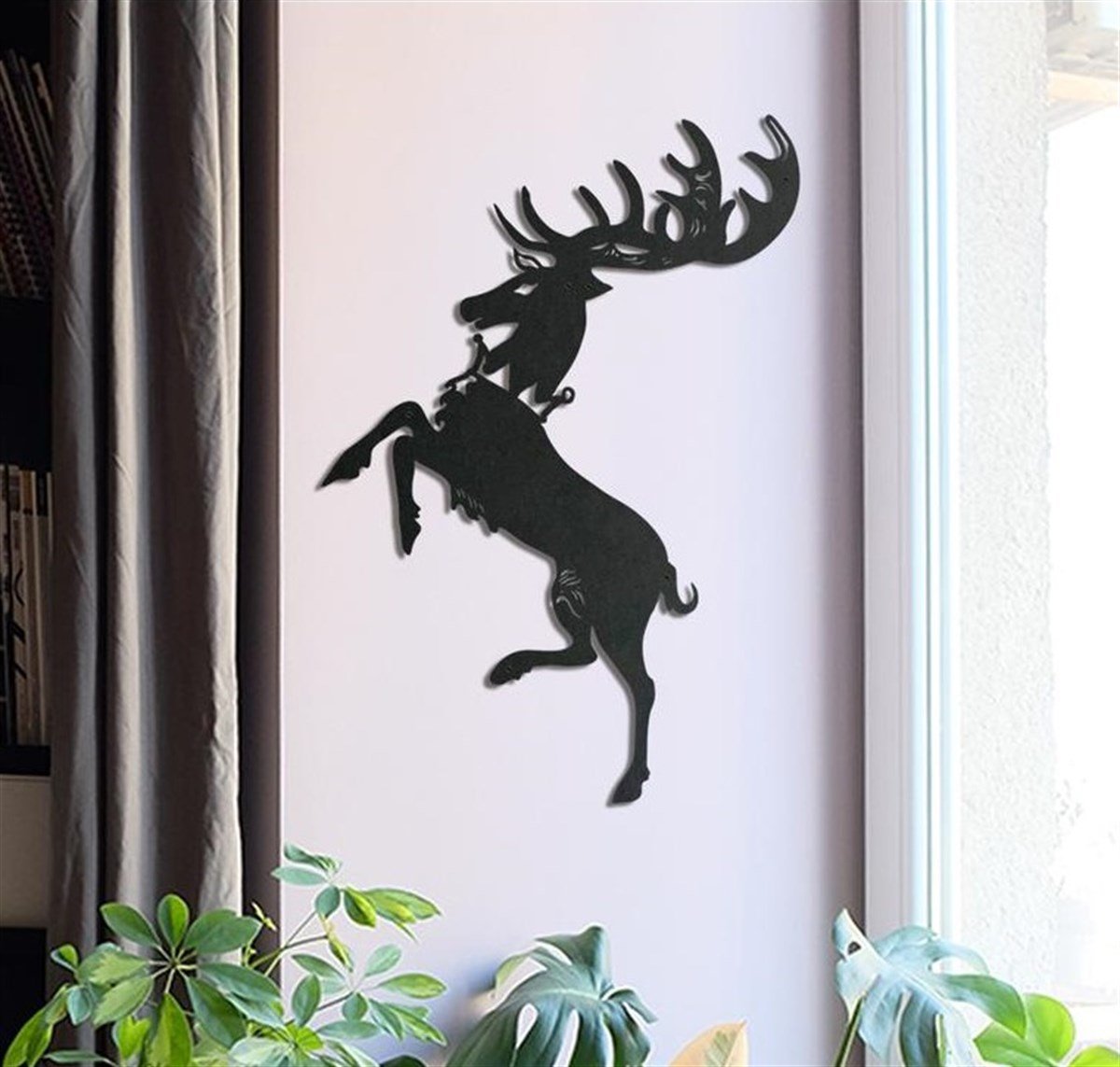 Reindeer Décoration Murale en Métal