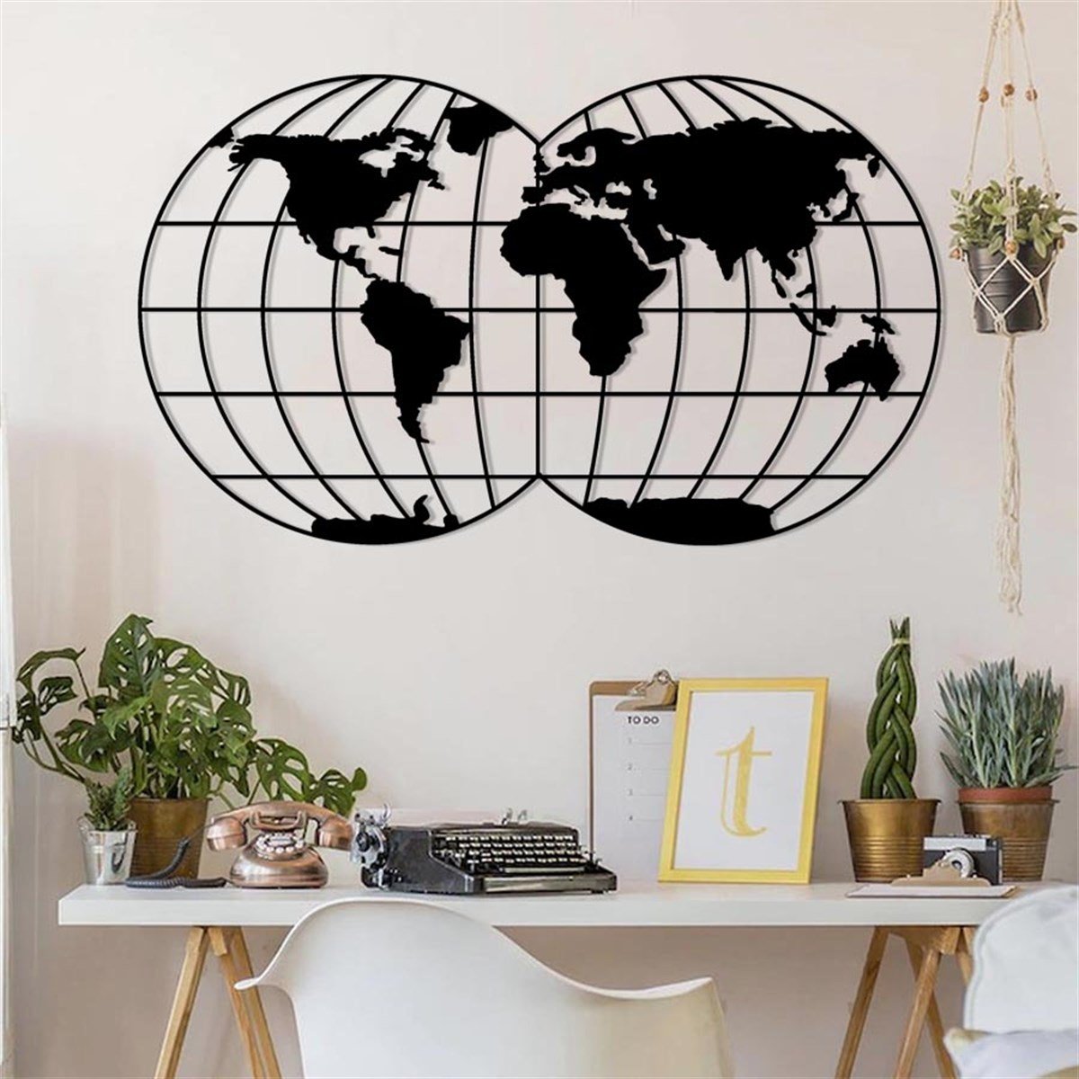XL Carte Du Monde-2 Décoration Murale Metallique