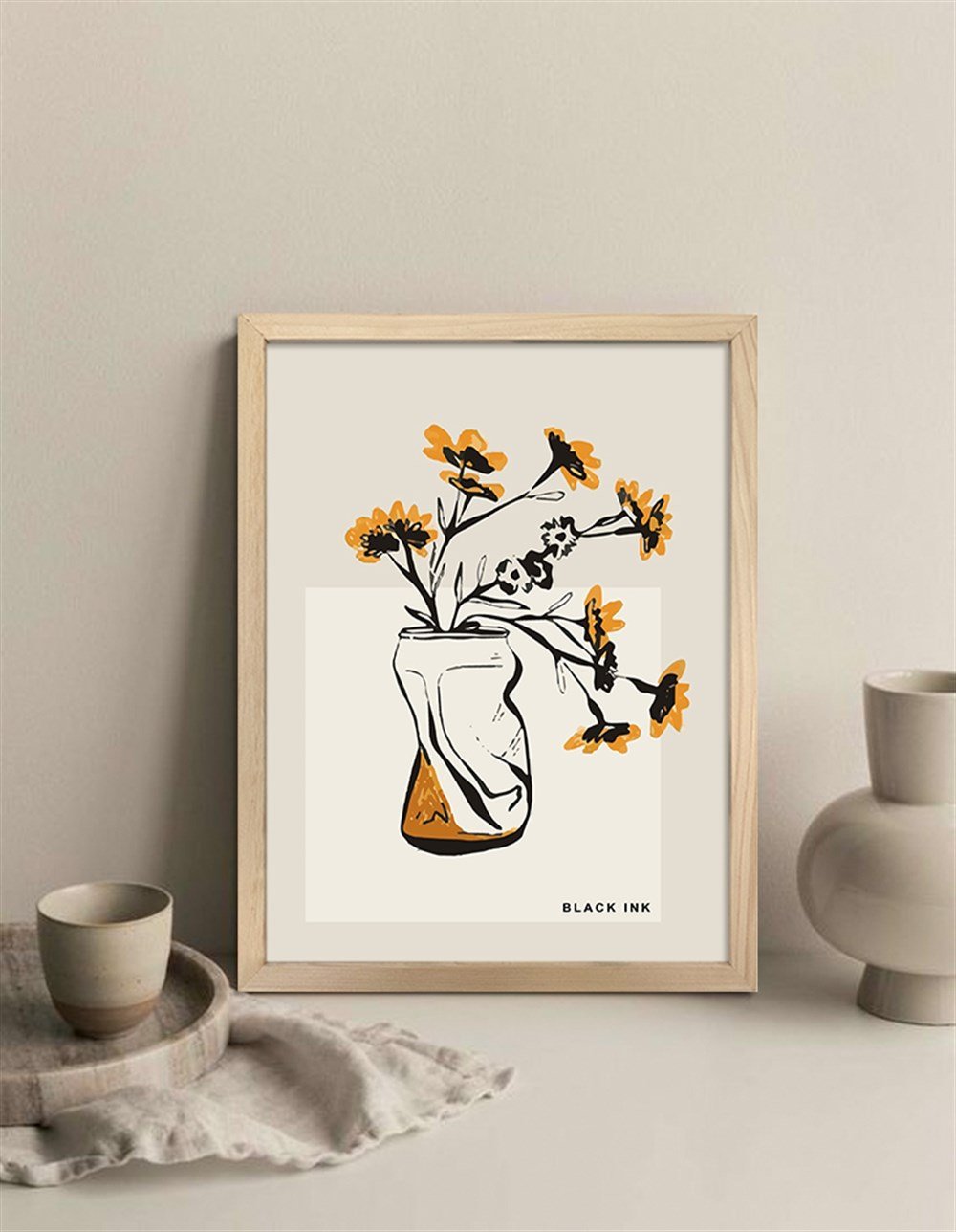 Black Ink Çerçeveli Poster