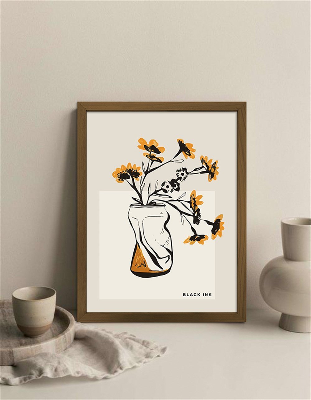 Black Ink Çerçeveli Poster