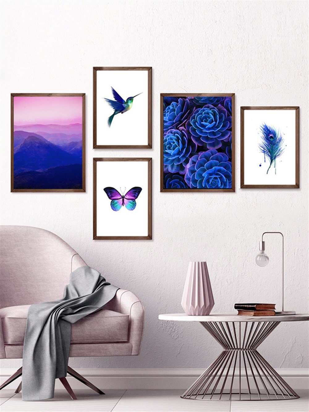 Doğanın Mor Güzelliği Çerçeveli Tablo Set