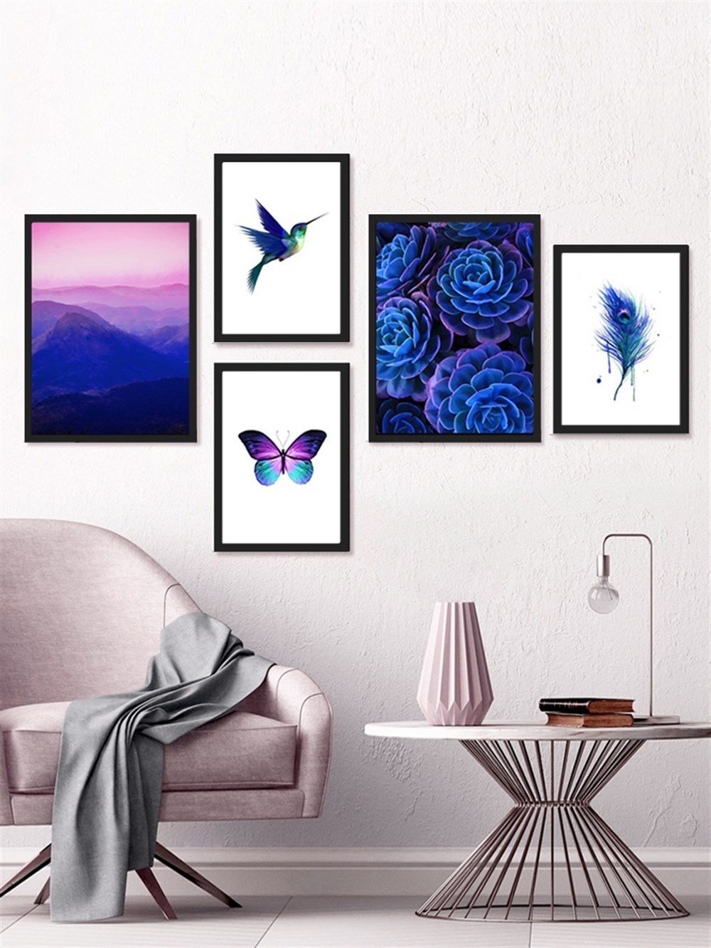 Doğanın Mor Güzelliği Çerçeveli Tablo Set