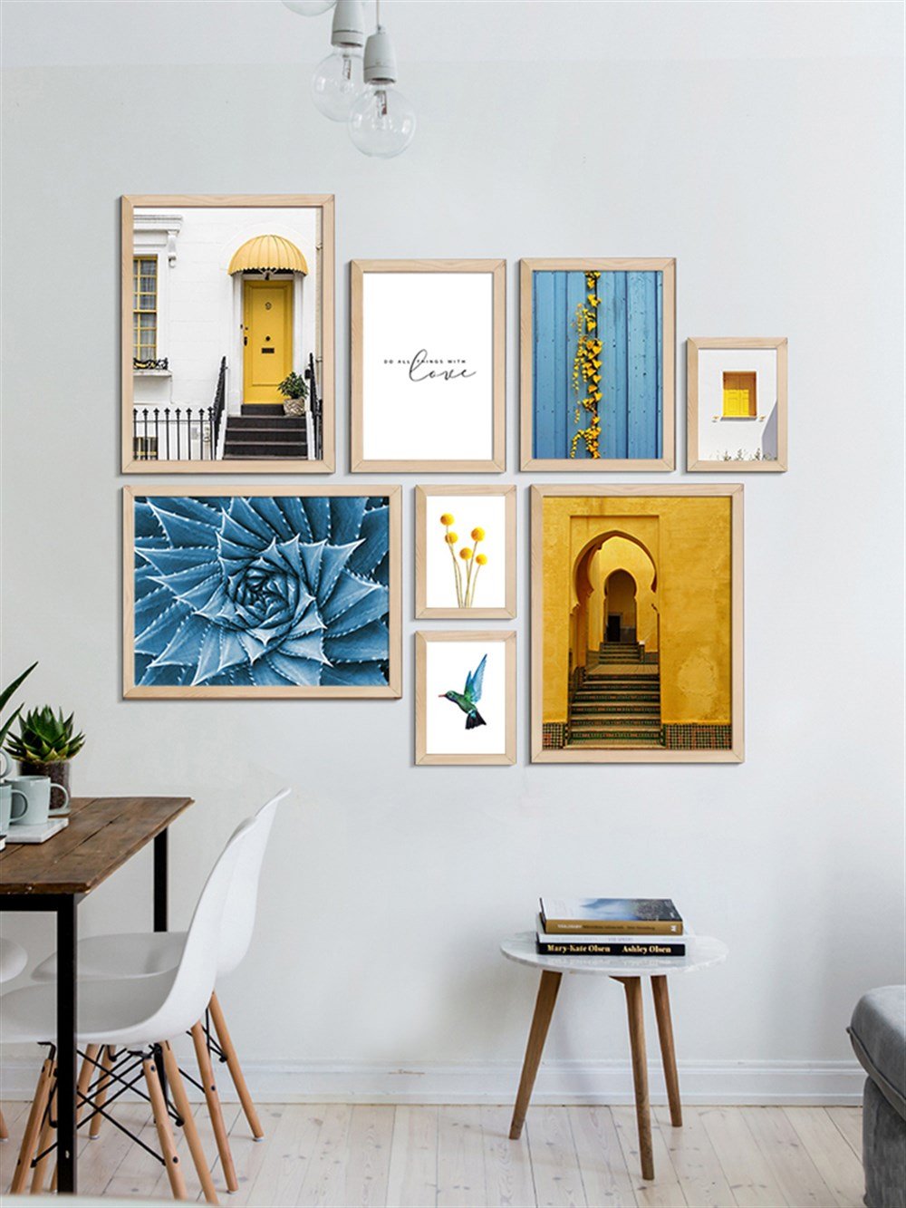 Mekanlar ve Çiçekler Çerçeveli Tablo Set
