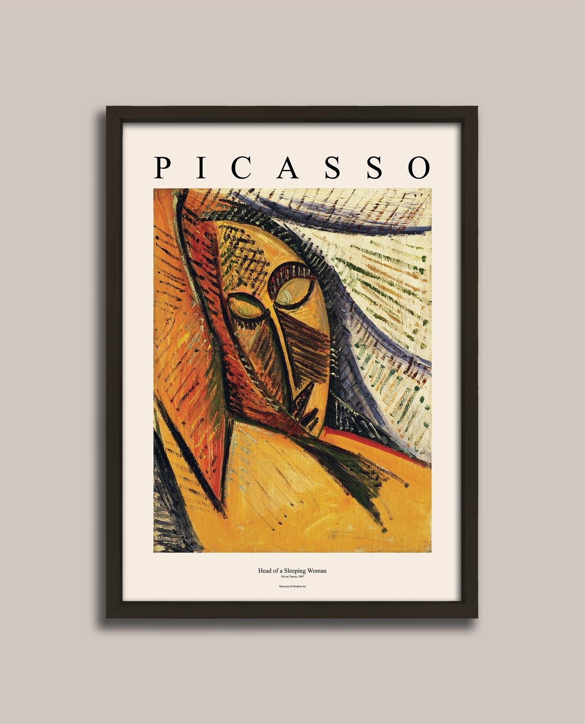 Picasso - Head of a Sleeping Woman Çerçeveli Tablo