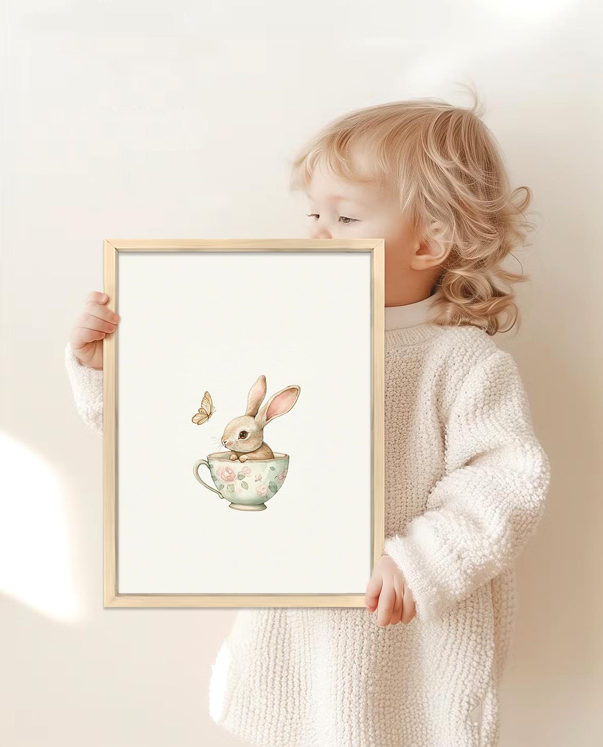 Soft Tonlar Serisi 47 Çocuk Odası Çerçeveli Tablo
