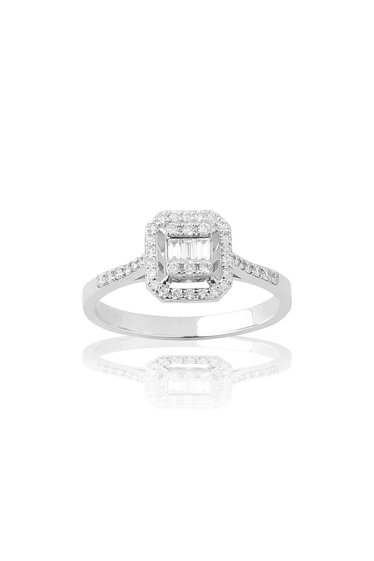 ALYANAKLAR 0.47 CT F VS BAGET PIRLANTA YÜZÜK Baget Yüzükler