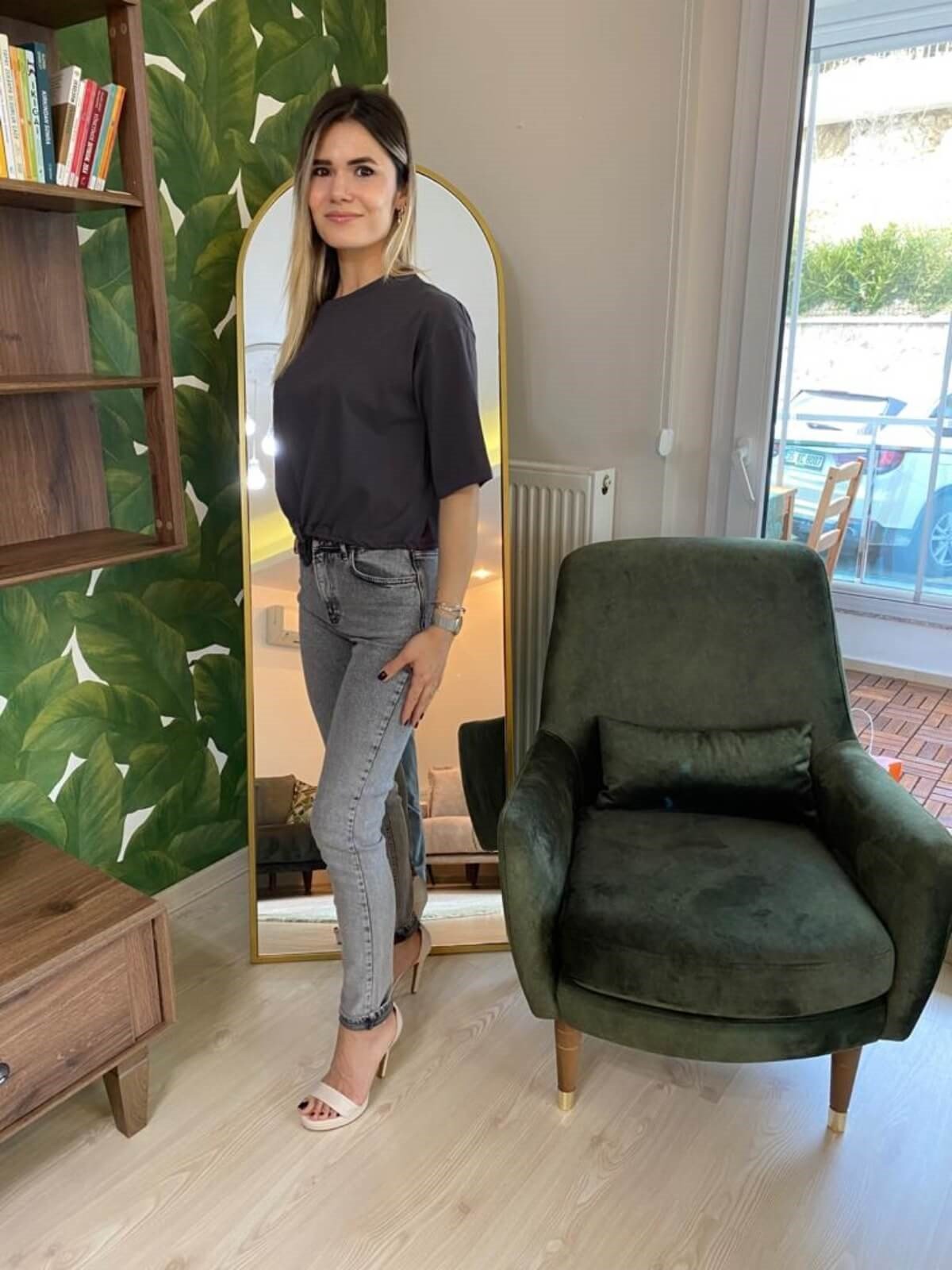 Mgetasarm Gri Skinny Jean Kadın LicralıMgetasarm Gri Skinny Jean Kadın Licralı