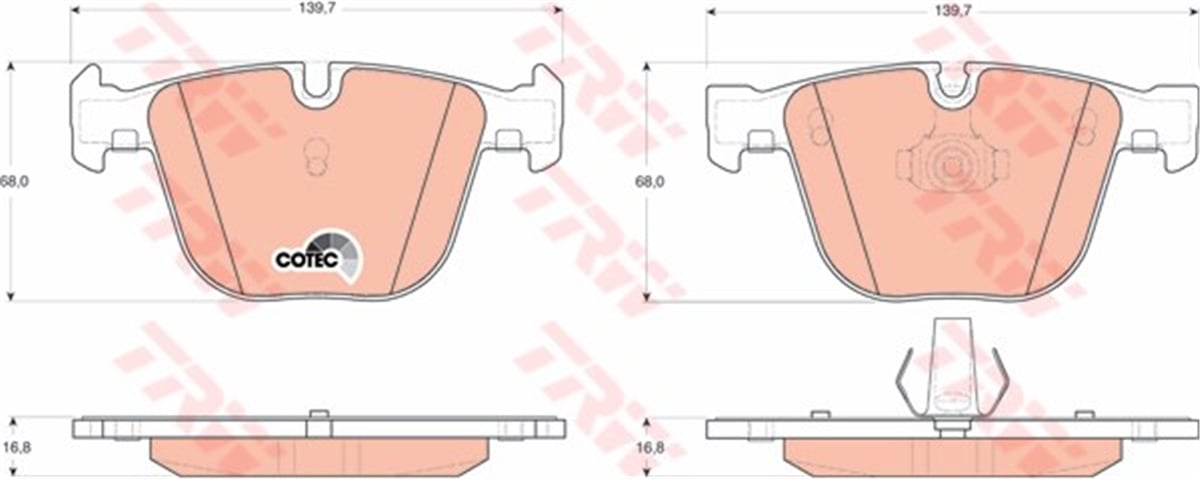 E71ARKA BALATA BMW E60 03-10 E90 E91 E92 E61 E63 E64 E65 E66 X5 E70 E71 E72 X6 F16 F86 TRW GDB1502TRWTRW GDB1502