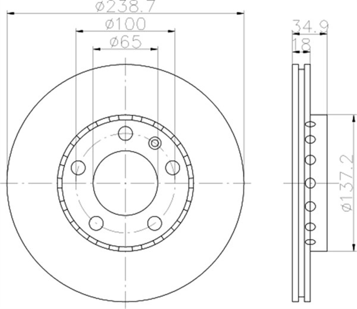 POLOÖN FREN AYNASI POLO 07 FABIA 00 FOX 03 1.2-1.4 16V-1.6 16V-1.9SDI 239X18X5DLXHAVALI MARELLI 360704012700MARELLIMARELLI 360704012700