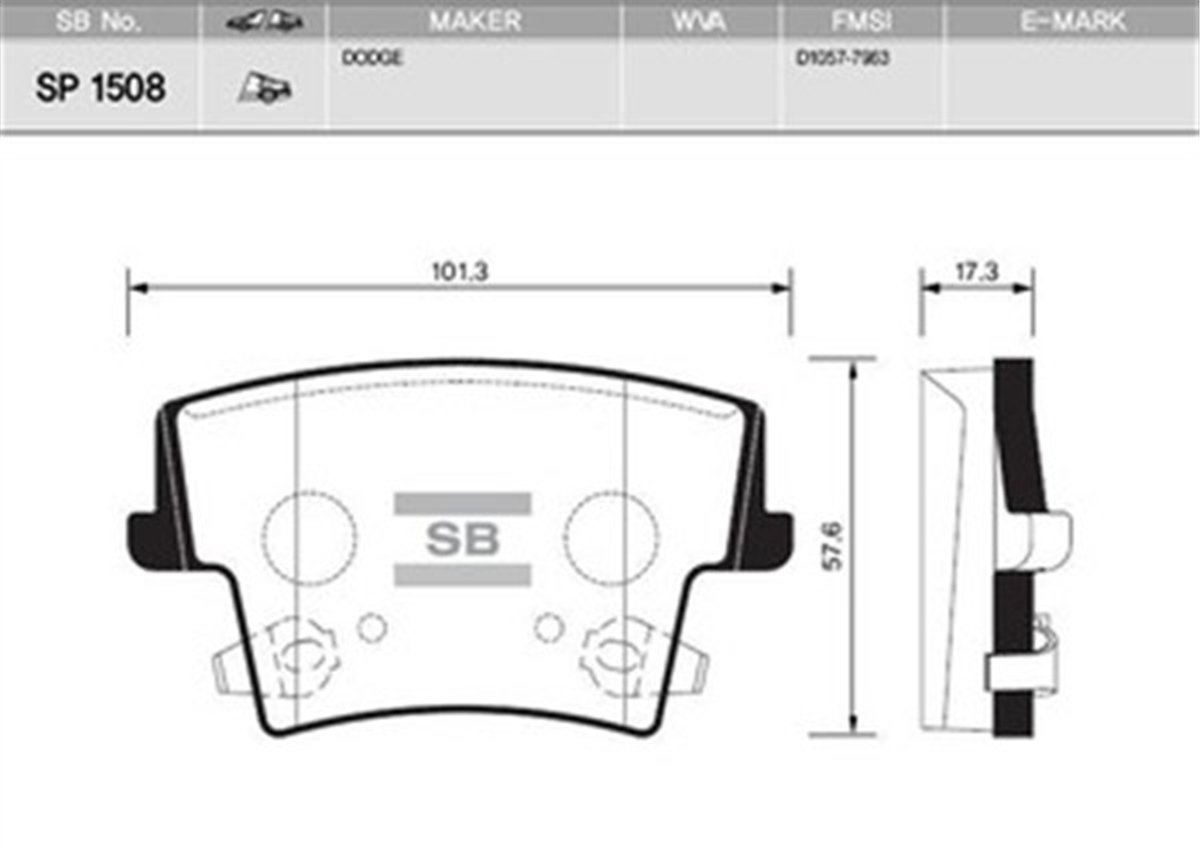YEDEK PARÇAARKA BALATACHRYSLER 300 C 04-12 LANCIA THEMA 3.6-3.0D 11 GDB4135 SANGSIN SP1508SANGSINSANGSIN SP1508