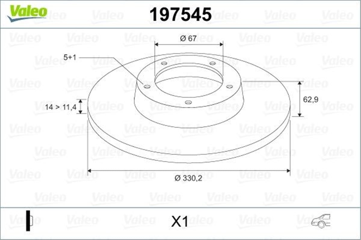 YEDEK PARÇAFREN DİSKİ ARKA X1 MERCEDES M-CLASS W164 2005 . R-CLASS W251. V251 2006 VALEO 197545VALEOVALEO 197545