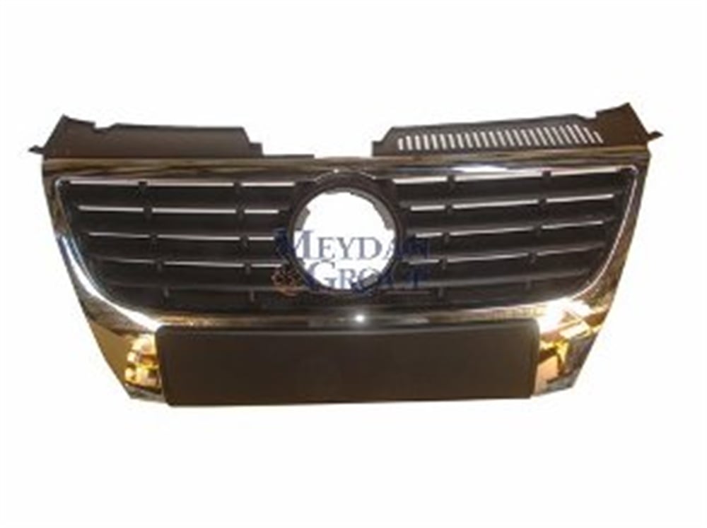 YEDEK PARÇAVolkswagen Passat- B6- 05/10 Ön Panjur Siyah (Nikelaj Kaplamalı) (Izgarası Siyah)Sensör Deliksiz(Bfn 3C0853651AdpwfMEYDAN1067-2343