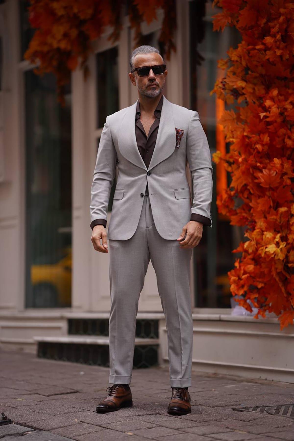 CIRCULAR SHAWL COLLAR SUIT