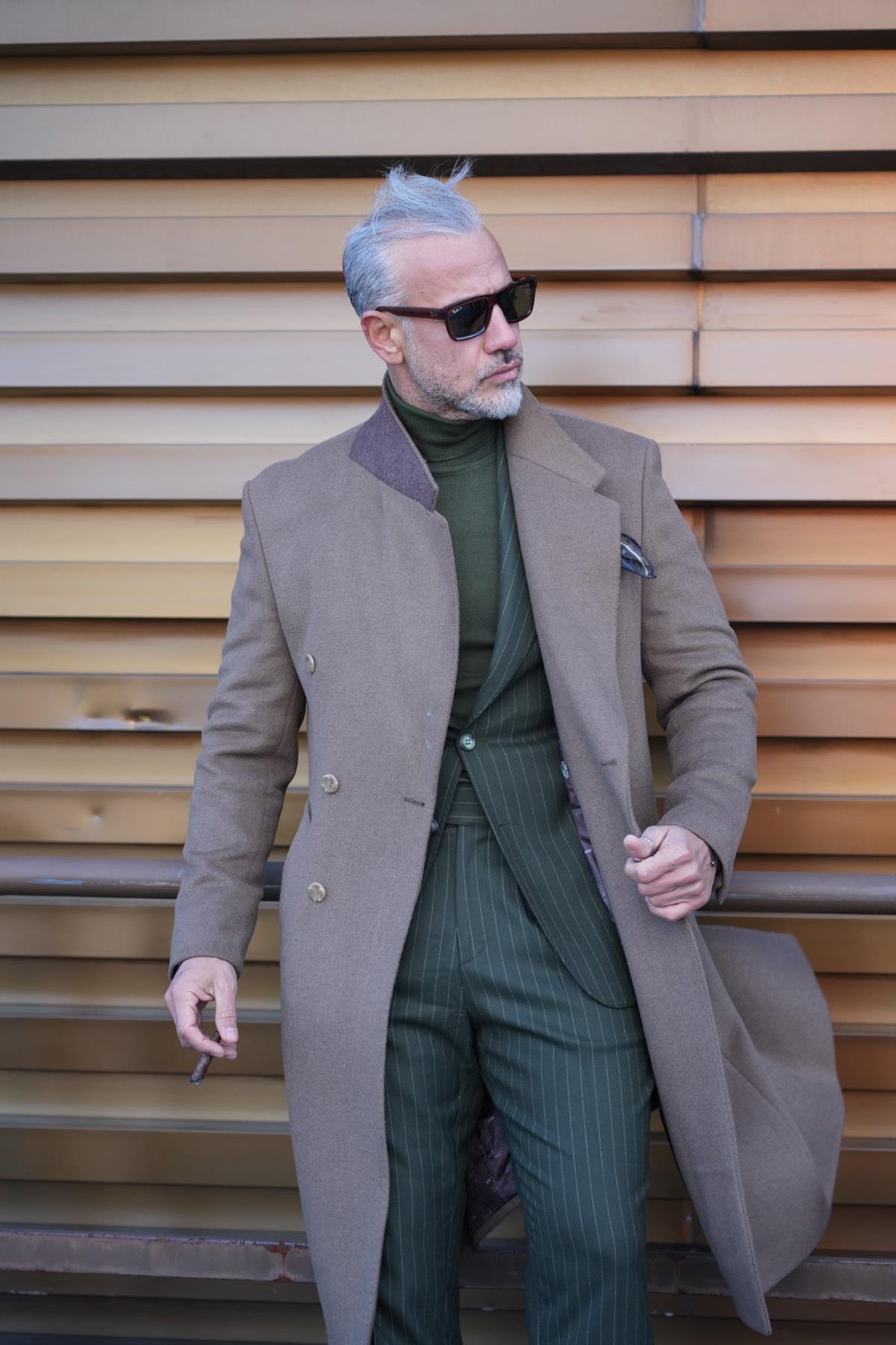 MONO COLLAR WOOL COAT