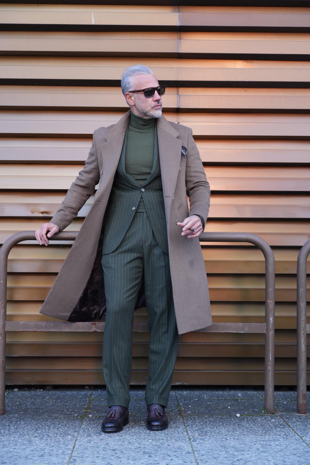 MONO COLLAR WOOL COAT