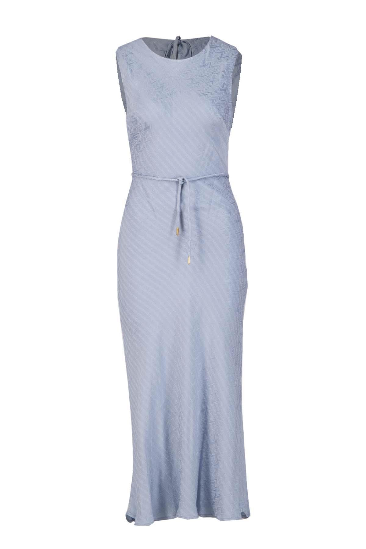 Bebe Mavi Bisiklet Yaka  Kolsuz  Midi Boy  Belde Bağlama Detaylı Elbise Kadın Dresses & Evening Dresses modelleri