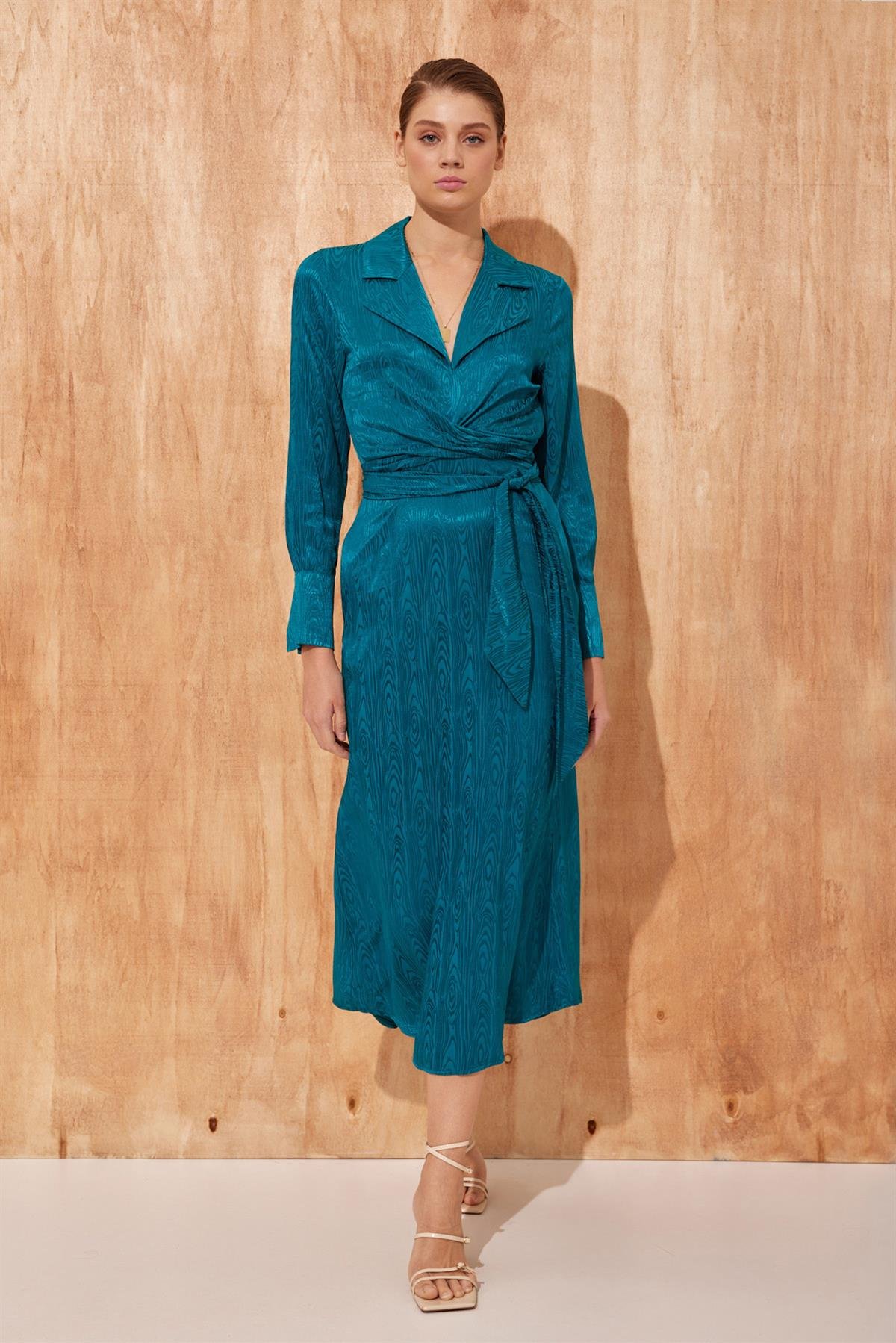 Bebe Mavi Bisiklet Yaka  Kolsuz  Midi Boy  Belde Bağlama Detaylı Elbise Kadın Dresses & Evening Dresses modelleri