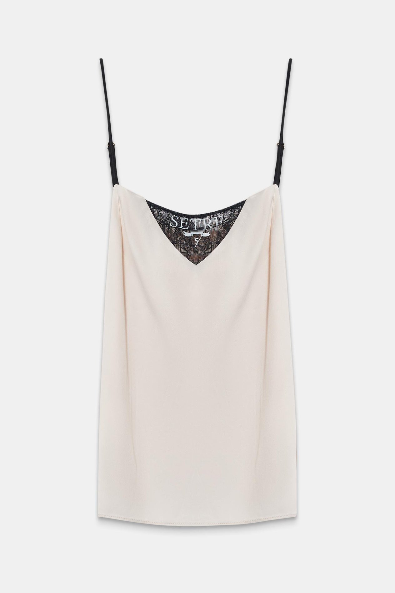 Ekru İnce Askılı Yakada Dantel Detaylı Bluz Kadın Blouse modelleri