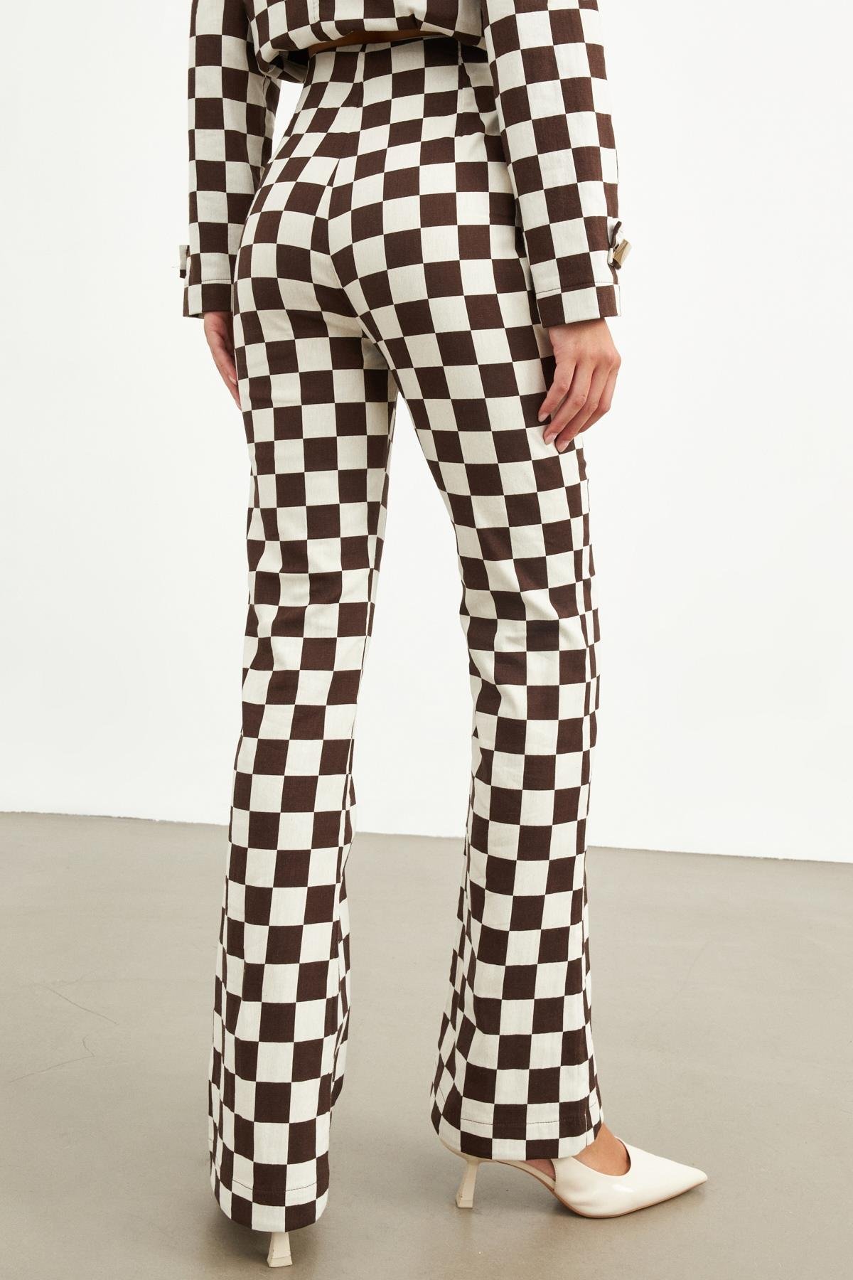 Ekru-Kahve 1YU4CPN0604 PANTOLON Kadın Pants modelleri