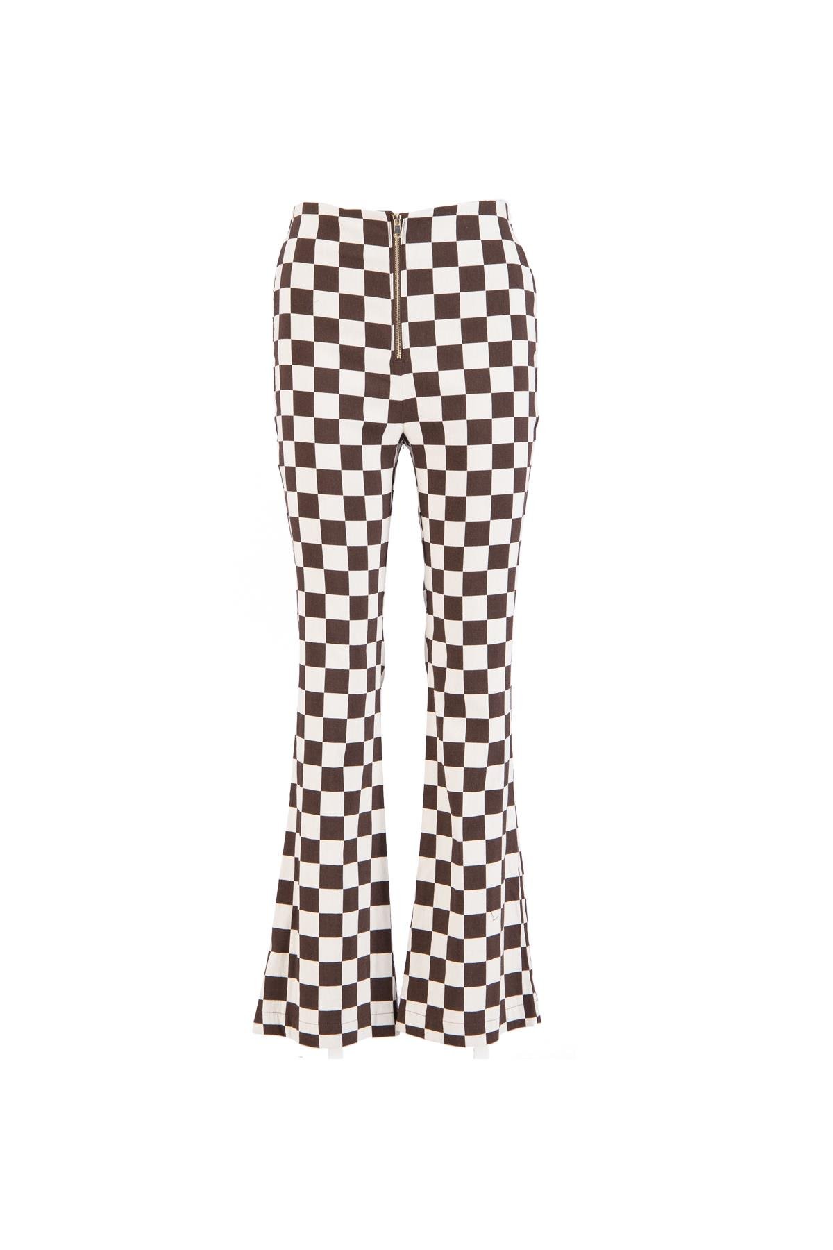 Ekru-Kahve 1YU4CPN0604 PANTOLON Kadın Pants modelleri