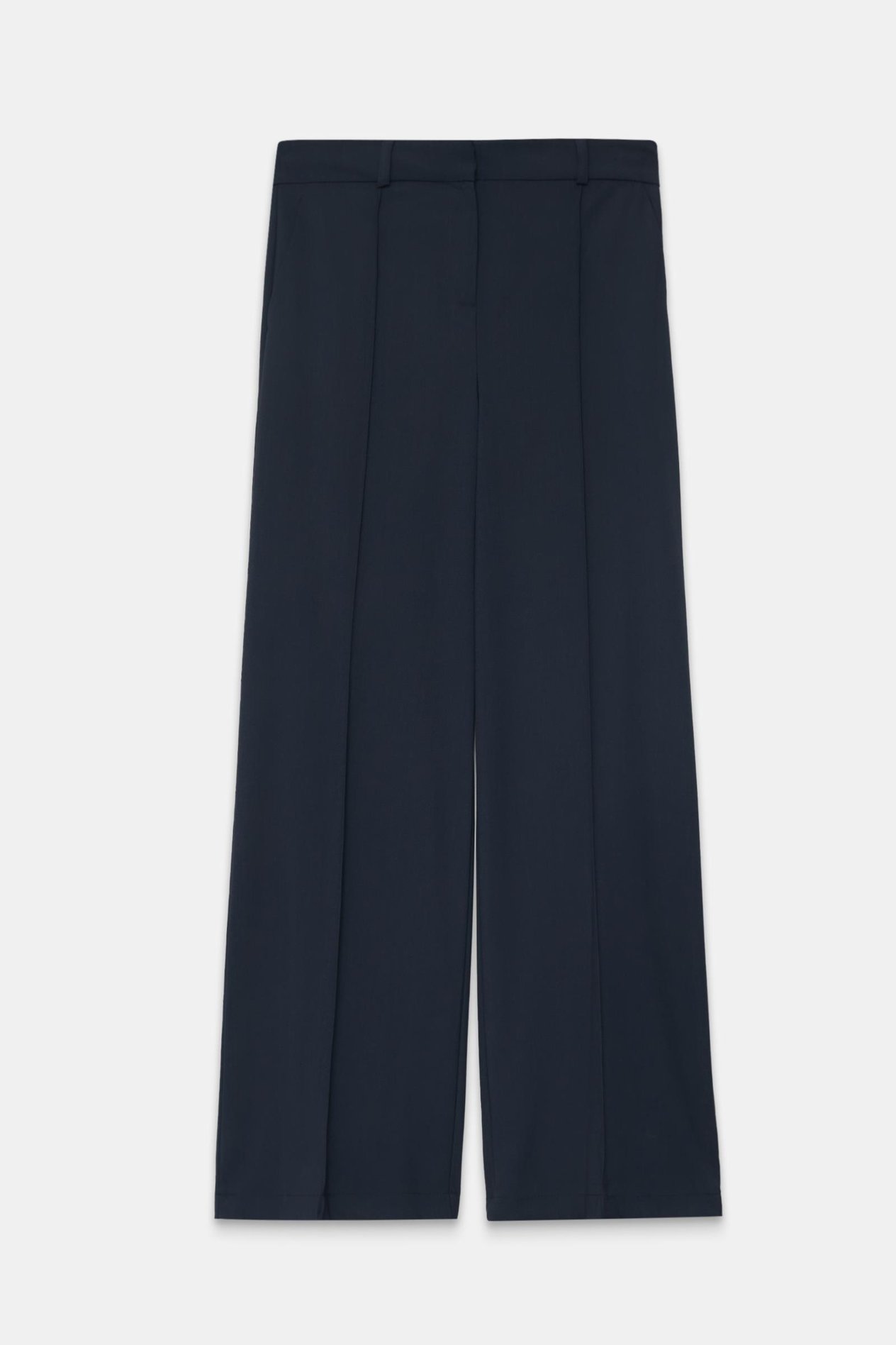 Lacivert Nervür Detaylı Rahat Kesim Pantolon Kadın Pants modelleri