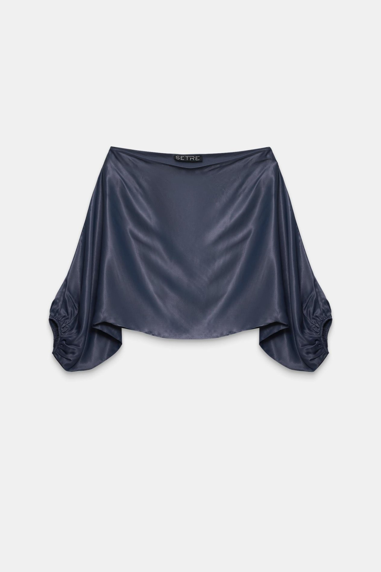 Lacivert Omuz Ve Kol Detaylı Rahat Kesim Şık Bluz Kadın Blouse modelleri