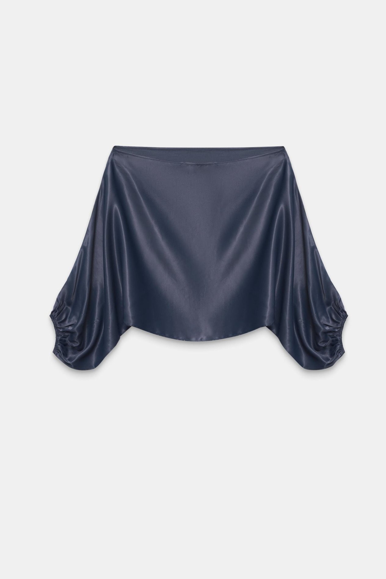 Lacivert Omuz Ve Kol Detaylı Rahat Kesim Şık Bluz Kadın Blouse modelleri