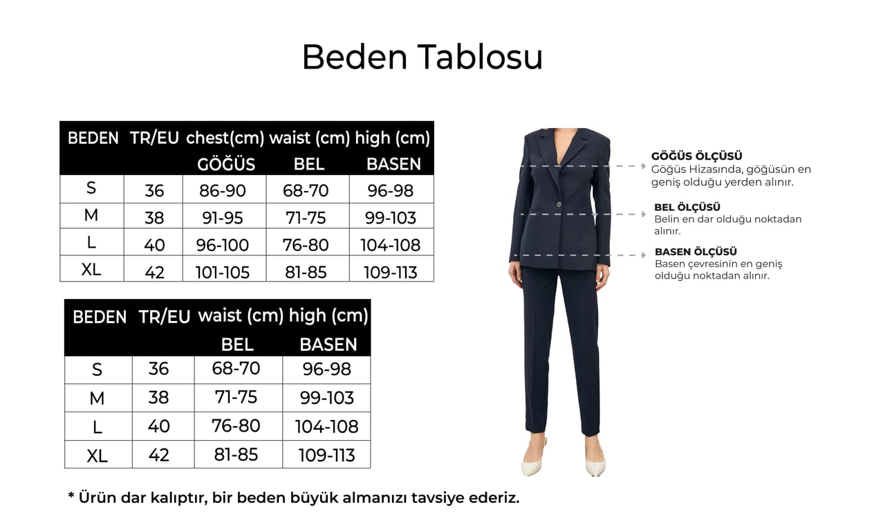 Mint 1YB3WCTA0469 (CK0745-PN1261) TAKIM Kadın Double Suit modelleri