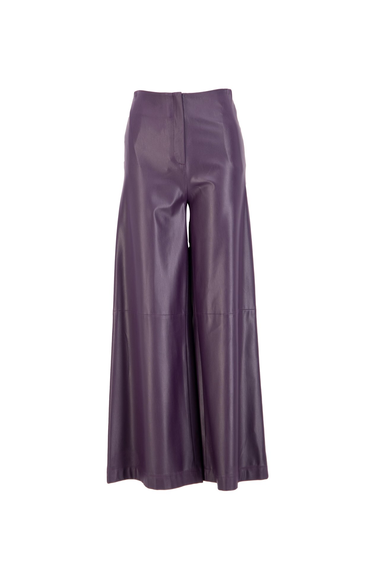 Mürdüm Bol Kesim Deri Pantolon Kadın Pants modelleri