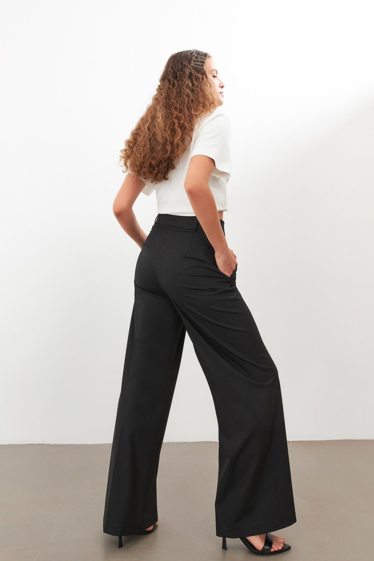 Siyah 1YD2CPN1045 PANTOLON Kadın Pantolon modelleri