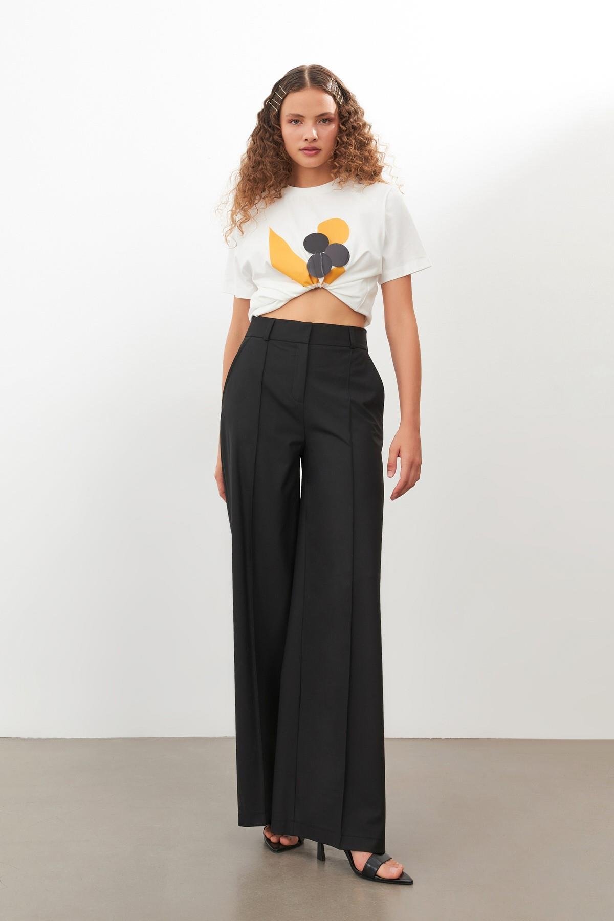 Siyah 1YD2CPN1045 PANTOLON Kadın Pantolon modelleri