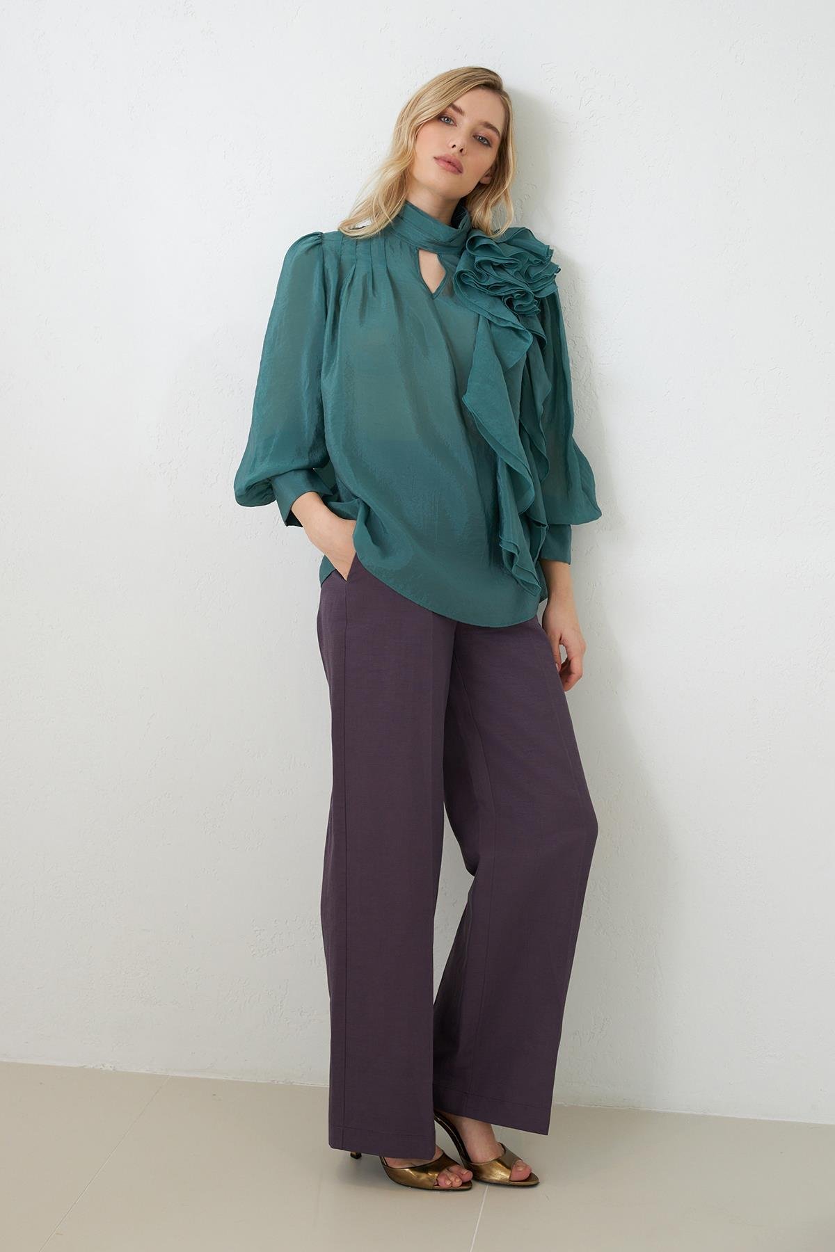 Yeşil 1YB3WSBL1264 BLUZ Kadın Blouse modelleri